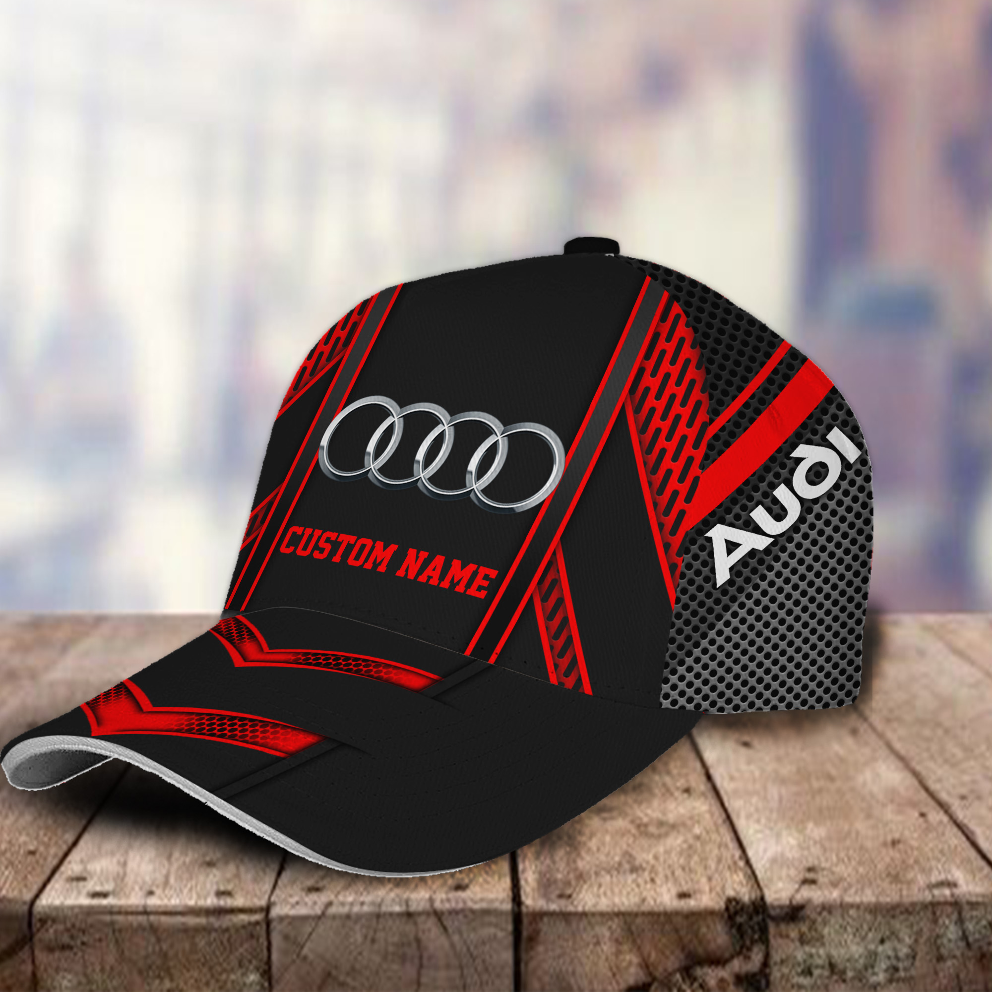 Audi 3D Classic Cap Hat Personalized Name For Men Women Trucker Hats Custom Hats Gifts For Men & Women