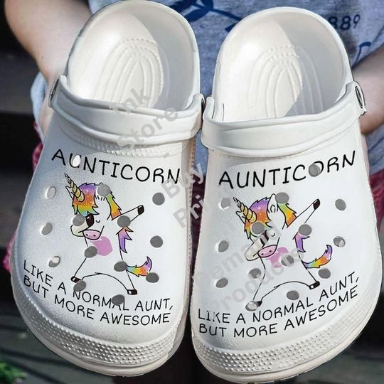 Aunticorn Unisex Fashion Style Crocs Crocband Shoes Clogs Custom Name For Men Women and Kids