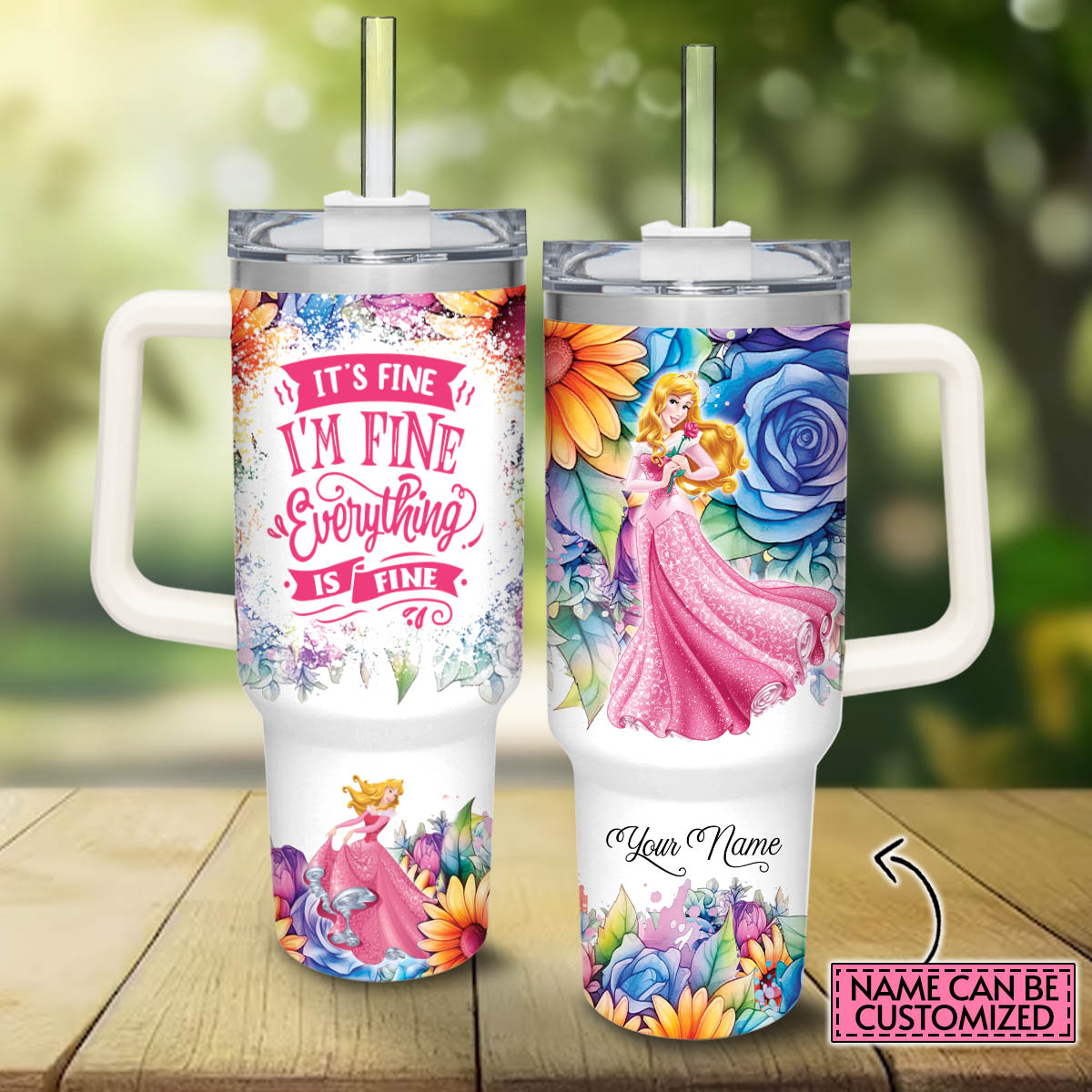 Aurora Disney Princess Cartoon Custom Stanley Cup 40 oz 30 oz Tumbler With HandleTVC2301823