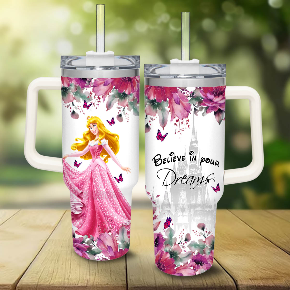 Aurora Disney Princess Cartoon Custom Stanley Cup 40 oz 30 oz Tumbler With HandleTVC2301829