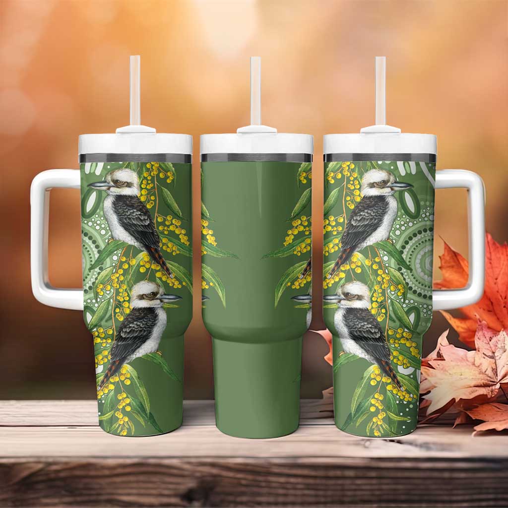 Aussie Kokaburra Golden Wattle Aboriginal with National Color Custom Stanley Cup 40 oz 30 oz Tumbler With HandleTVC2301321