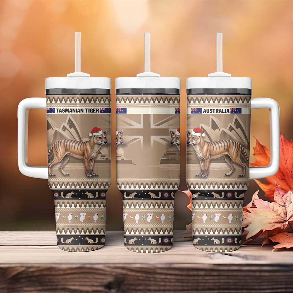 Aussie Tasmanian Tiger Merry Christmas Custom Stanley Cup 40 oz 30 oz Tumbler With HandleTVC2301334