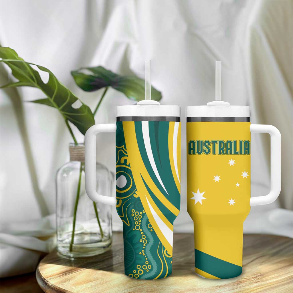 Australia 2024 Olympics Rise of the Roos Aborignal Style Custom Stanley Cup 40 oz 30 oz Tumbler With HandleTVC2301330 - Image 9