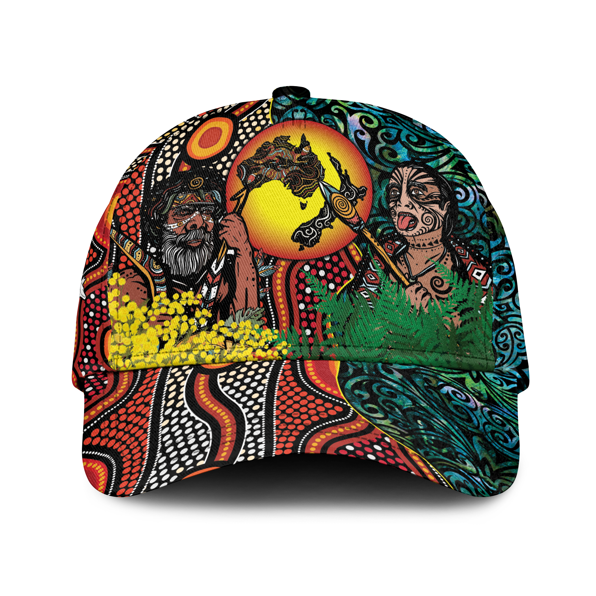Australia Aboriginal Kangaroo Combine New Zealand Maori Kiwi Bird Cap - LT2 Trucker Hats Custom Hats Gifts For Men & Women