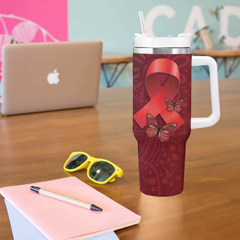 Australia AIDS Awareness Month Take The Rights Path Aboriginal Art Custom Stanley Cup 40 oz 30 oz Tumbler With HandleTVC2301318 - Image 5