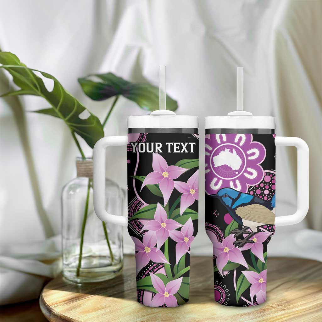 Australia Boronia And Malurus Cyaneus Aboriginal Art Custom Stanley Cup 40 oz 30 oz Tumbler With HandleTVC2301331 - Image 9