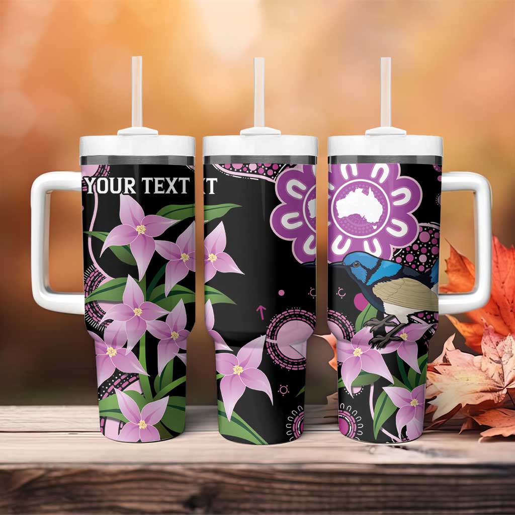 Australia Boronia And Malurus Cyaneus Aboriginal Art Custom Stanley Cup 40 oz 30 oz Tumbler With HandleTVC2301331