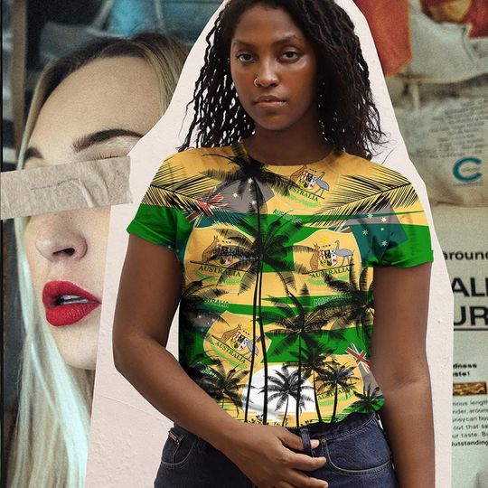 Australia Coconut Pattern Hawaiian Soccer Team, Australia World Cup 2022, Football Fans 3D Sweater - Image 17