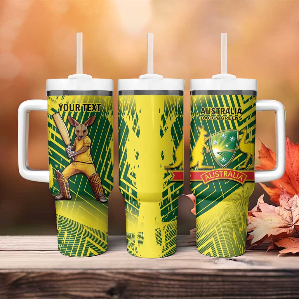 Australia Cricket Aussie Baggy Greens â€“ Kangaroo Mascot Style Custom Stanley Cup 40 oz 30 oz Tumbler With HandleTVC2301319
