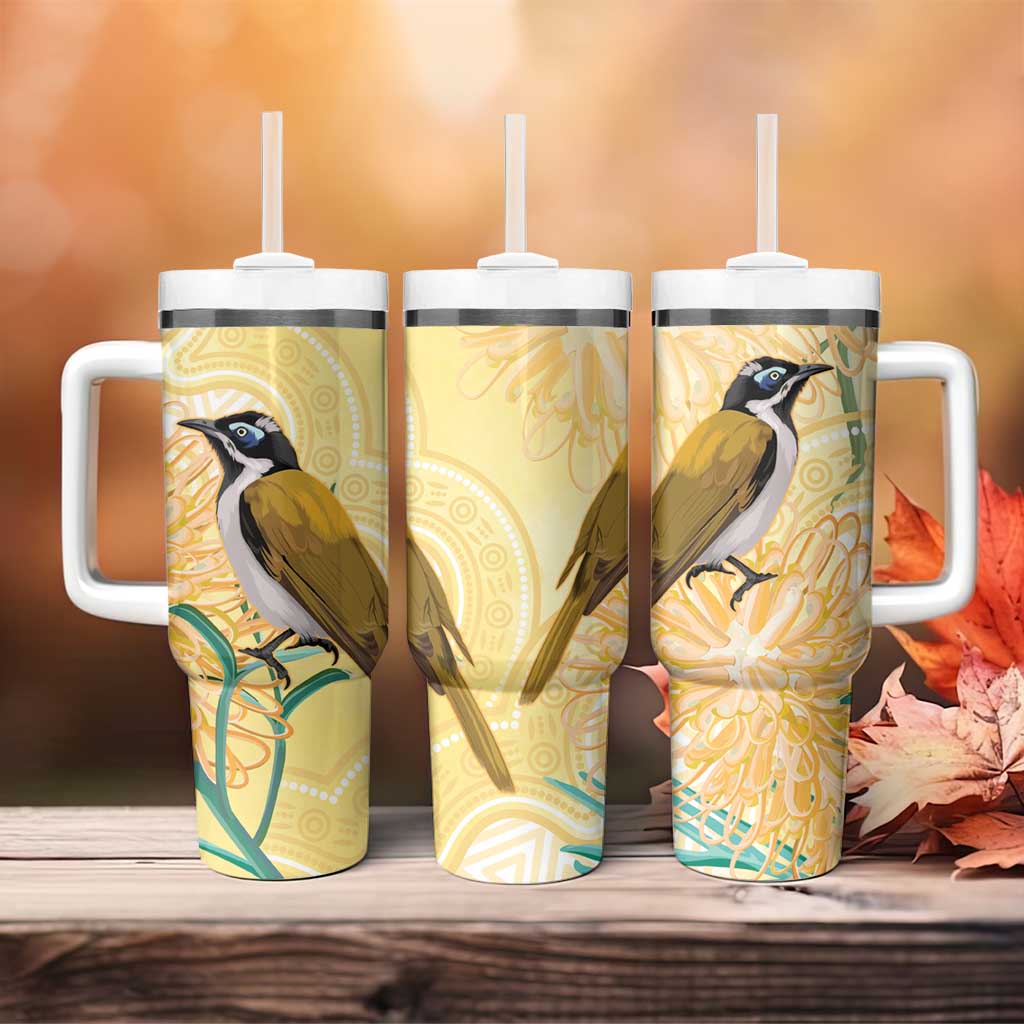 Australia Grevillea And Honeyeaters Aboriginal Art â€“ Watercolor Style Custom Stanley Cup 40 oz 30 oz Tumbler With HandleTVC2301322