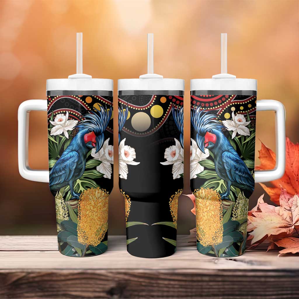 Australia Palm Cockatoo Aussie Banksia â€“ Aboriginal Pattern Custom Stanley Cup 40 oz 30 oz Tumbler With HandleTVC2301323