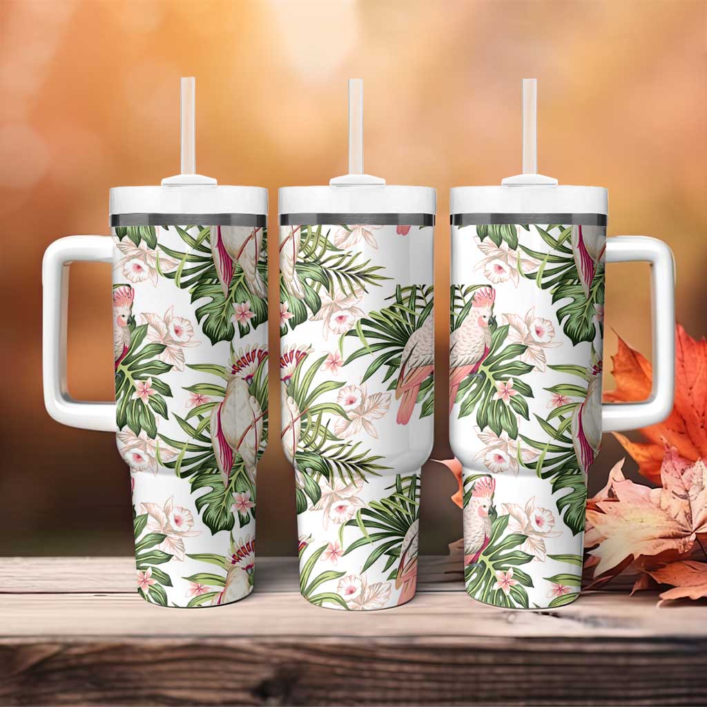 Australia Pink Cockatoo Aussie Orchids – Seamless Pattern Custom Stanley Cup 40 oz 30 oz Tumbler With HandleTVC2301332