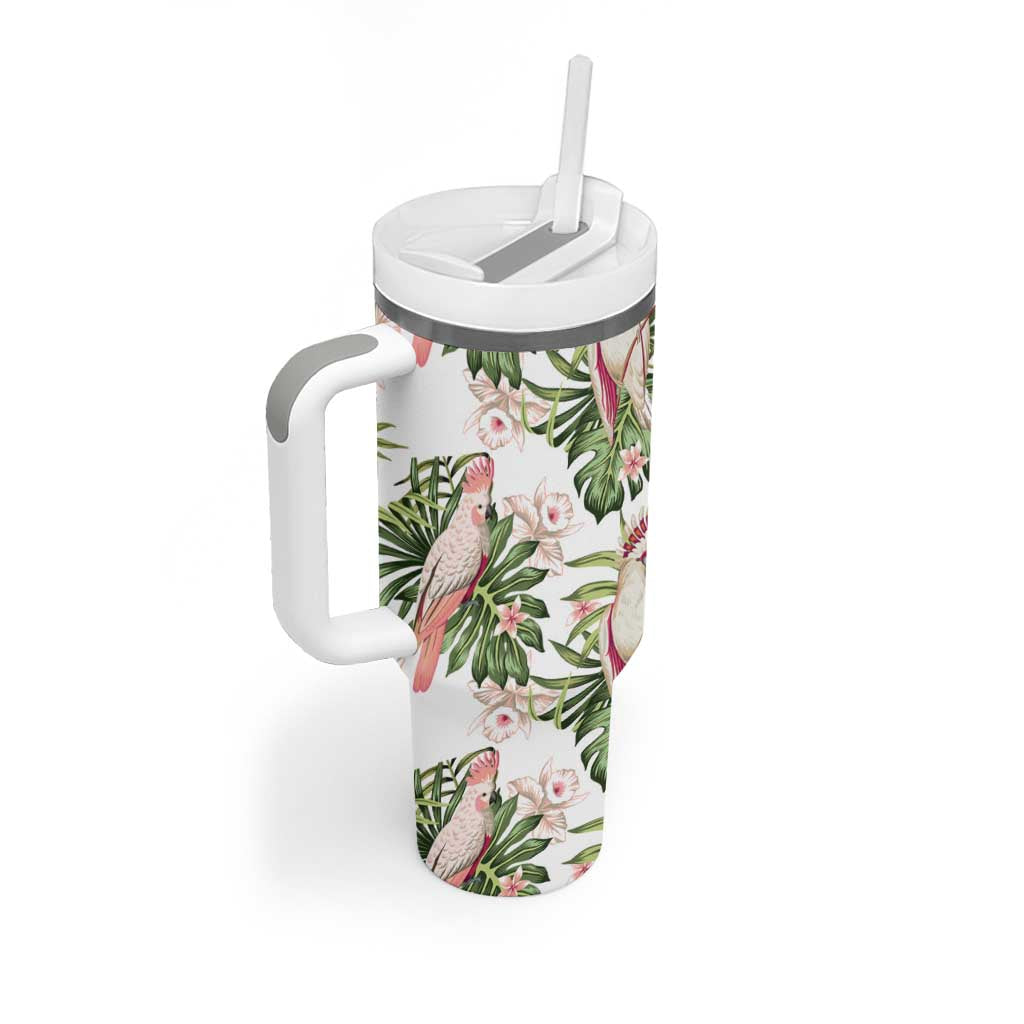 Australia Pink Cockatoo Aussie Orchids – Seamless Pattern Custom Stanley Cup 40 oz 30 oz Tumbler With HandleTVC2301332 - Image 3