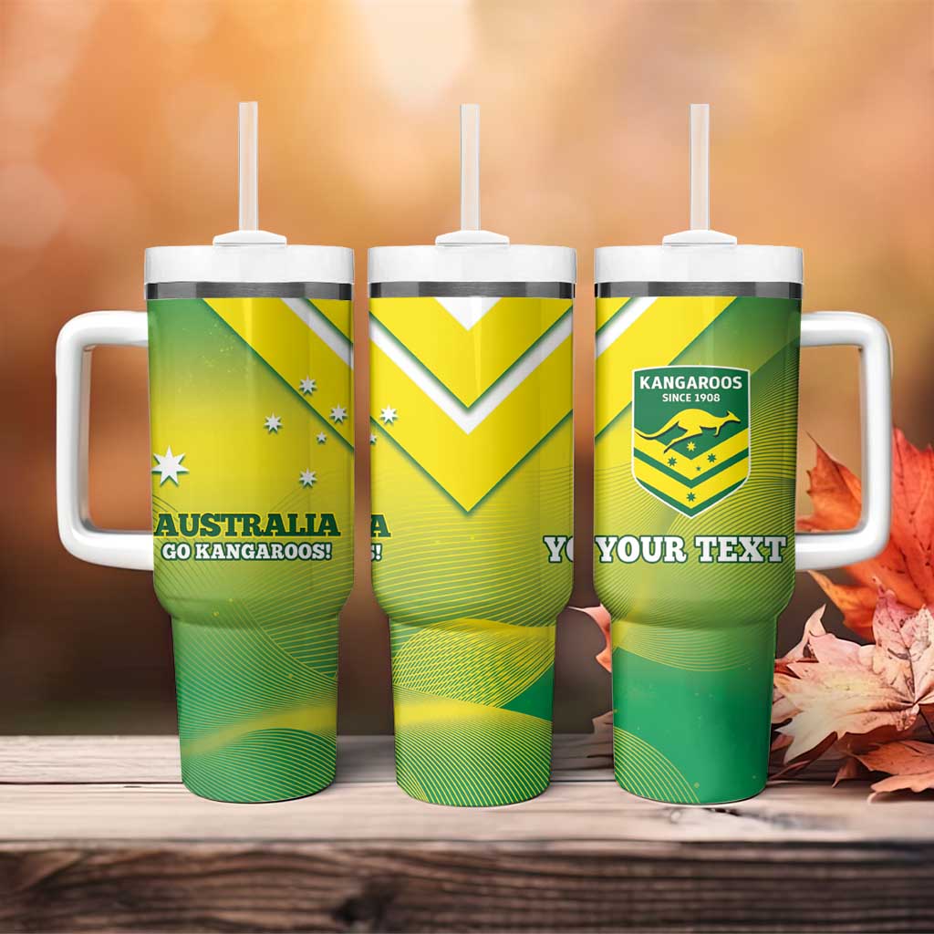 Australia Rugby 2024 Kangaroos â€“ Gradient Sporty Style Custom Stanley Cup 40 oz 30 oz Tumbler With HandleTVC2301329
