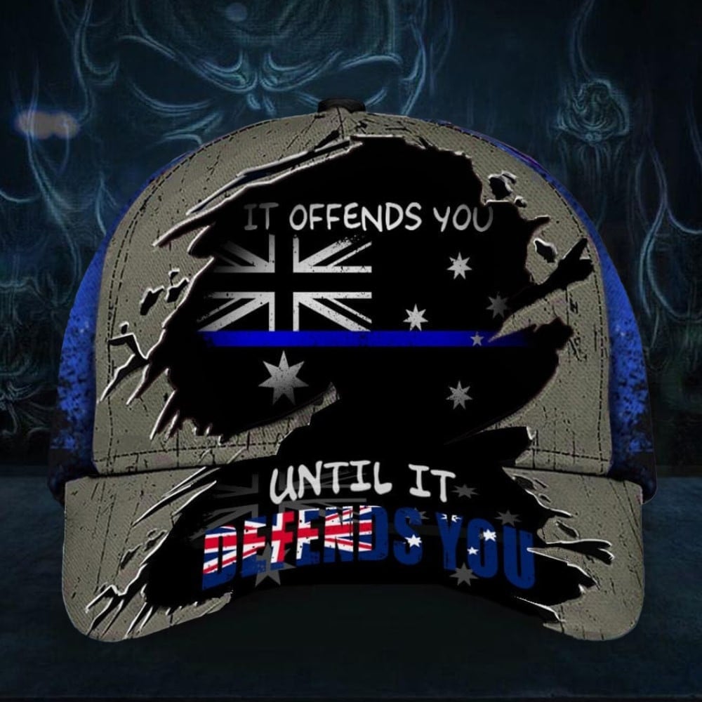 Australia Thin Blue Line Dad Hat Support Law Enforcement Police Merch Trucker Hats Custom Hats Gifts For Men & Women