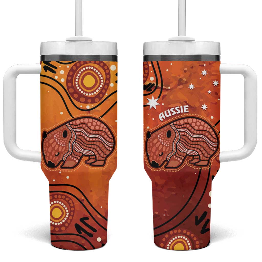 Australia Wombat Indigenous Art Custom Stanley Cup 40 oz 30 oz Tumbler With HandleTVC2301335 - Image 2