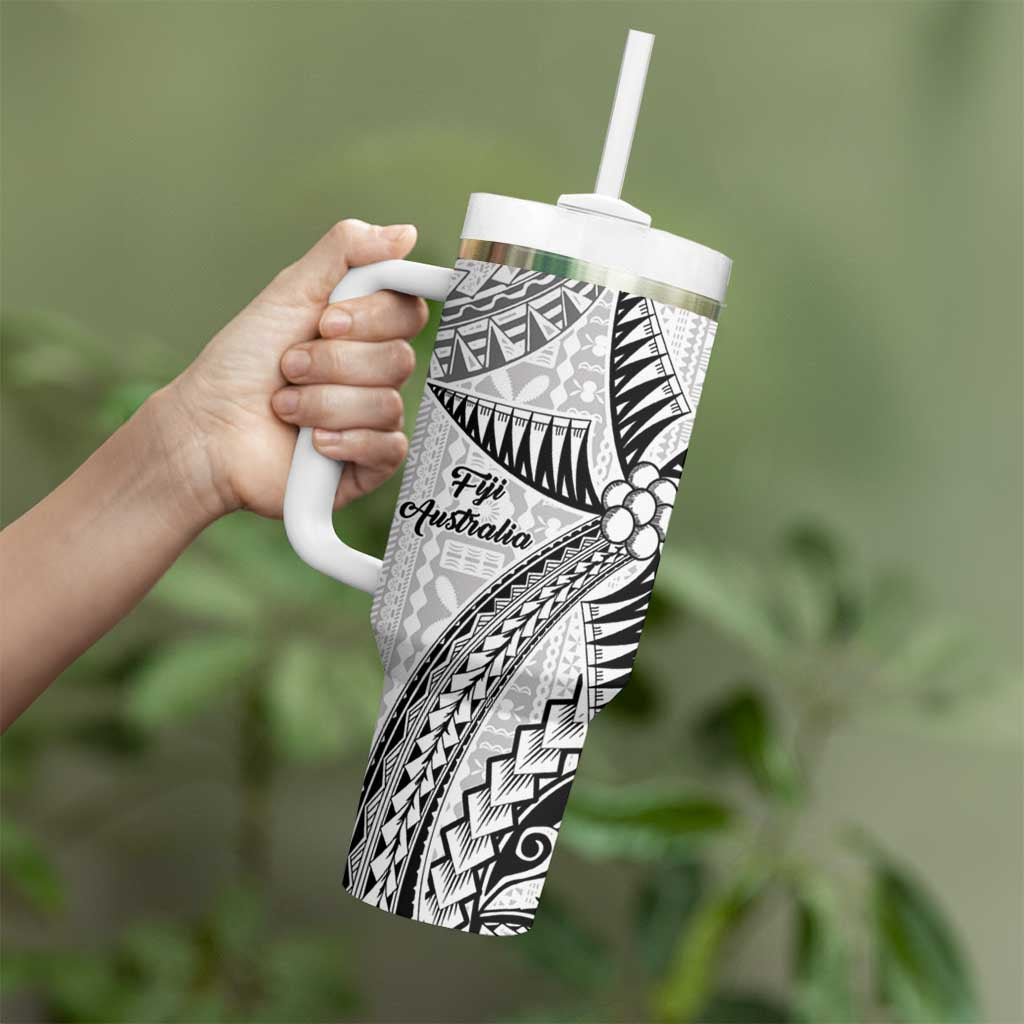 AustraliaFiji Palm and Kangaroo Polynesia Tapa Mixed Indigenous Aboriginal Custom Stanley Cup 40 oz 30 oz Tumbler With HandleTVC2301360 - Image 3