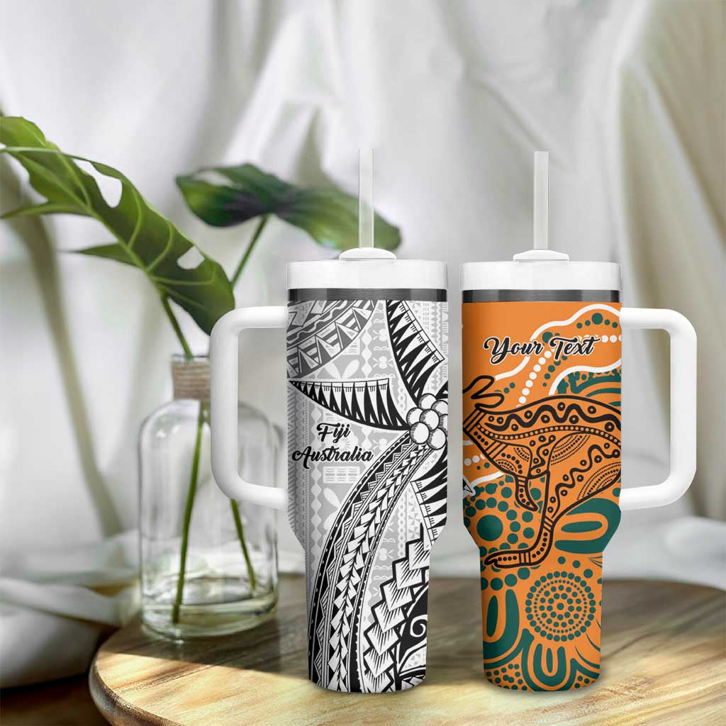 AustraliaFiji Palm and Kangaroo Polynesia Tapa Mixed Indigenous Aboriginal Custom Stanley Cup 40 oz 30 oz Tumbler With HandleTVC2301360 - Image 9