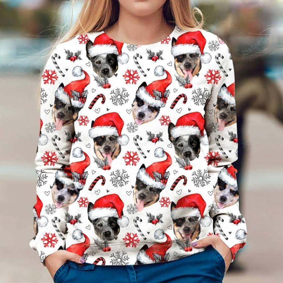 Australian Cattle Dog Ugly Christmas Sweater Adult 3D Funny Matching for family