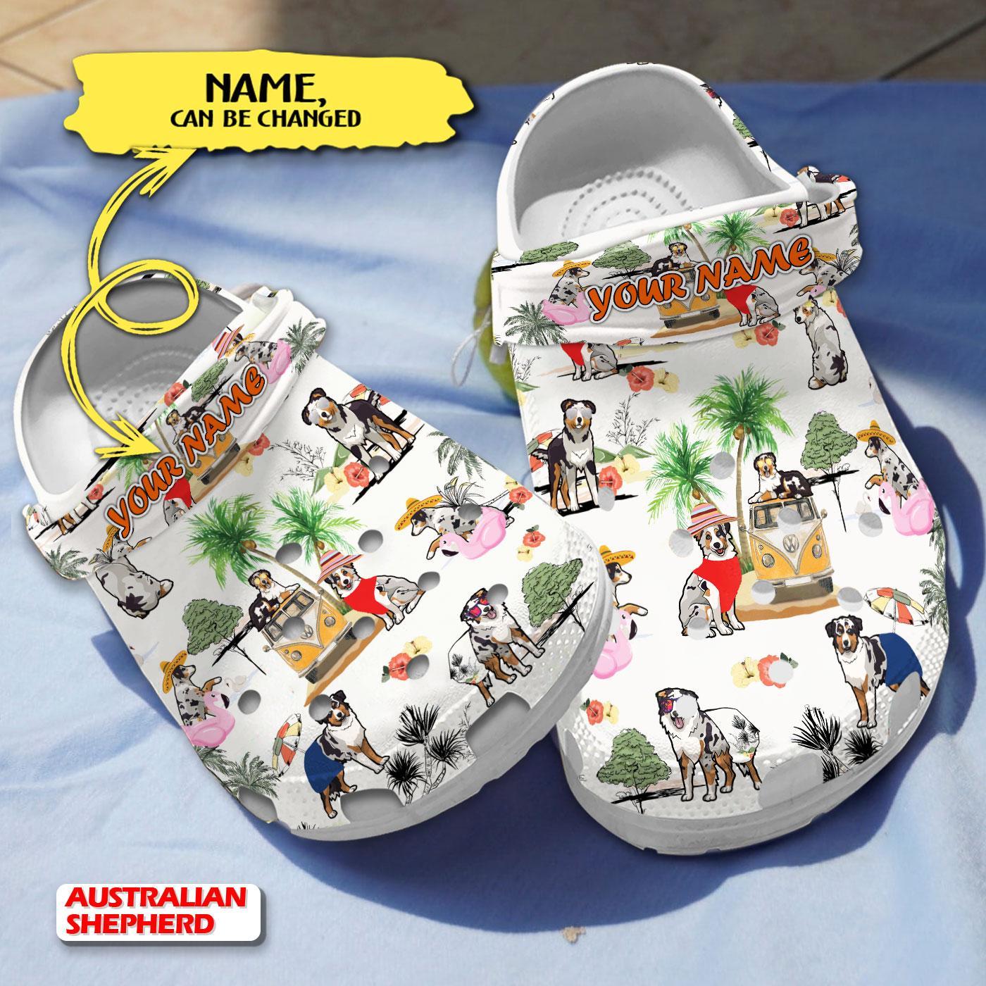 Australian Shepherd Dog Crocs Crocband Clogs Shoes Comfortable For Men Women and Kids