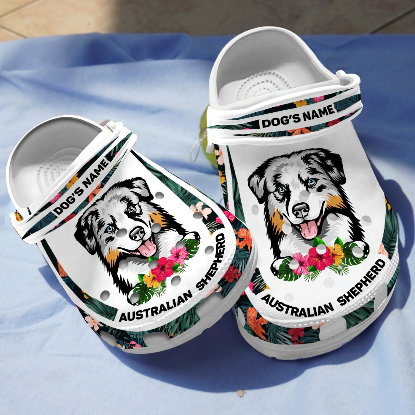 Australian Shepherd Dog Crocs Crocband Clogs Shoes Comfortable For Men Women and Kids