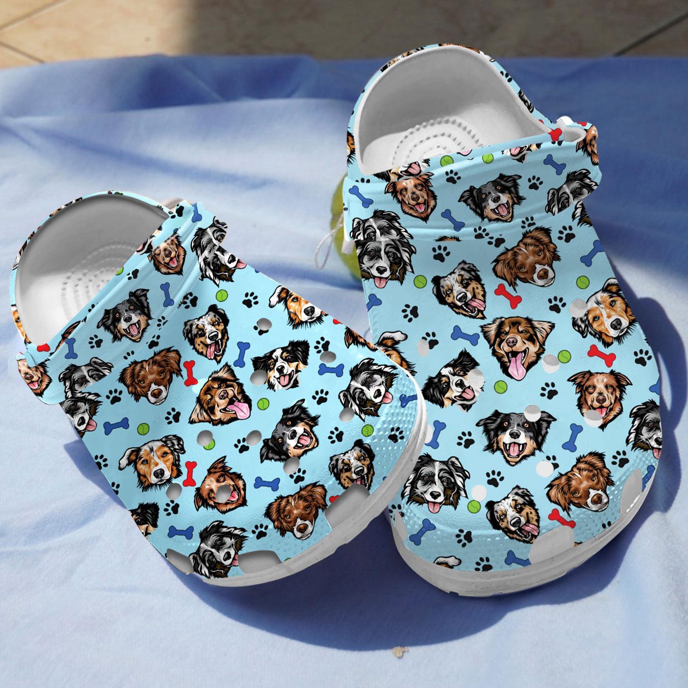 Australian Shepherds Dog Crocs Crocband Clogs Shoes Comfortable For Men Women and Kids