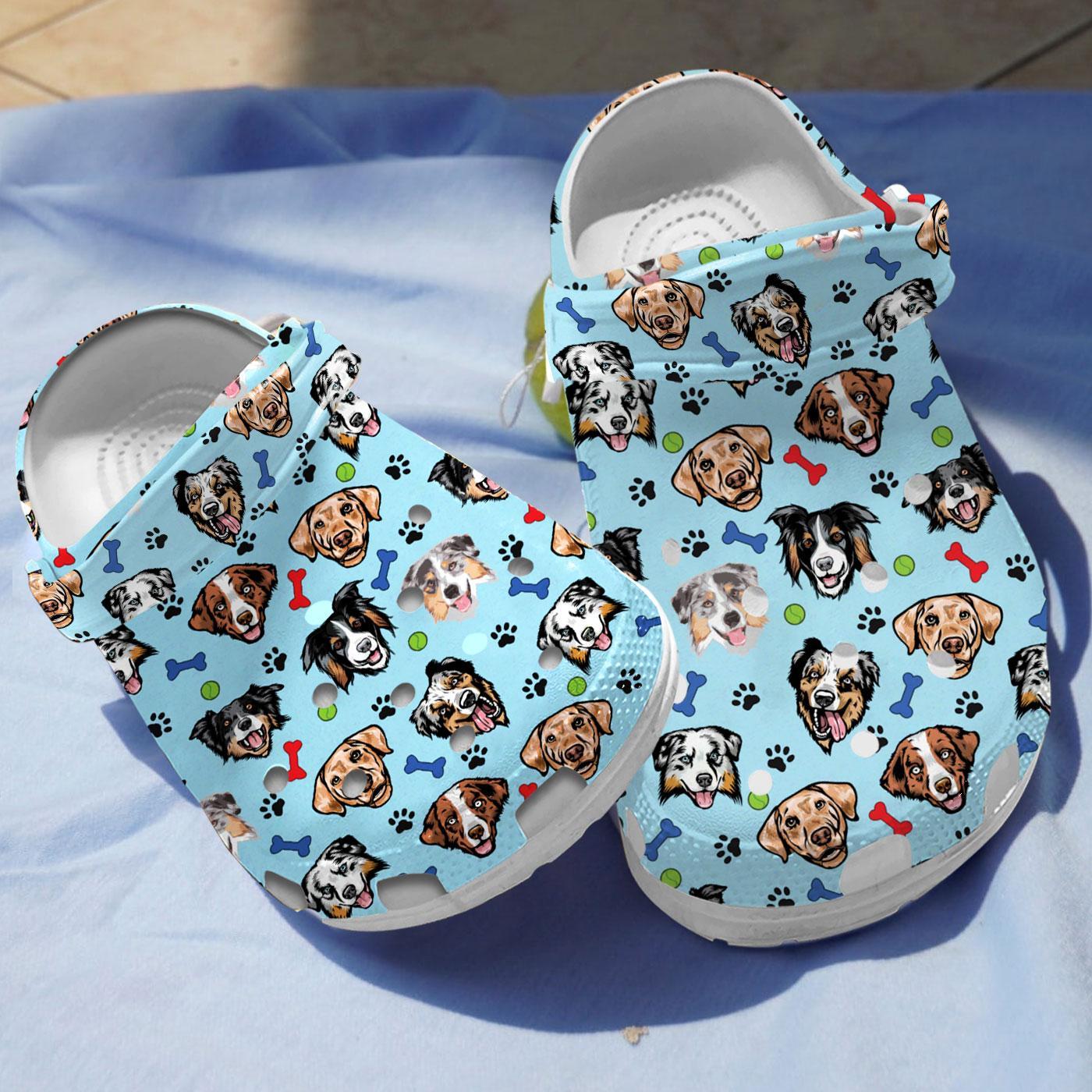 Australian Shepherds Dog Crocs Crocband Clogs Shoes Comfortable For Men Women and Kids