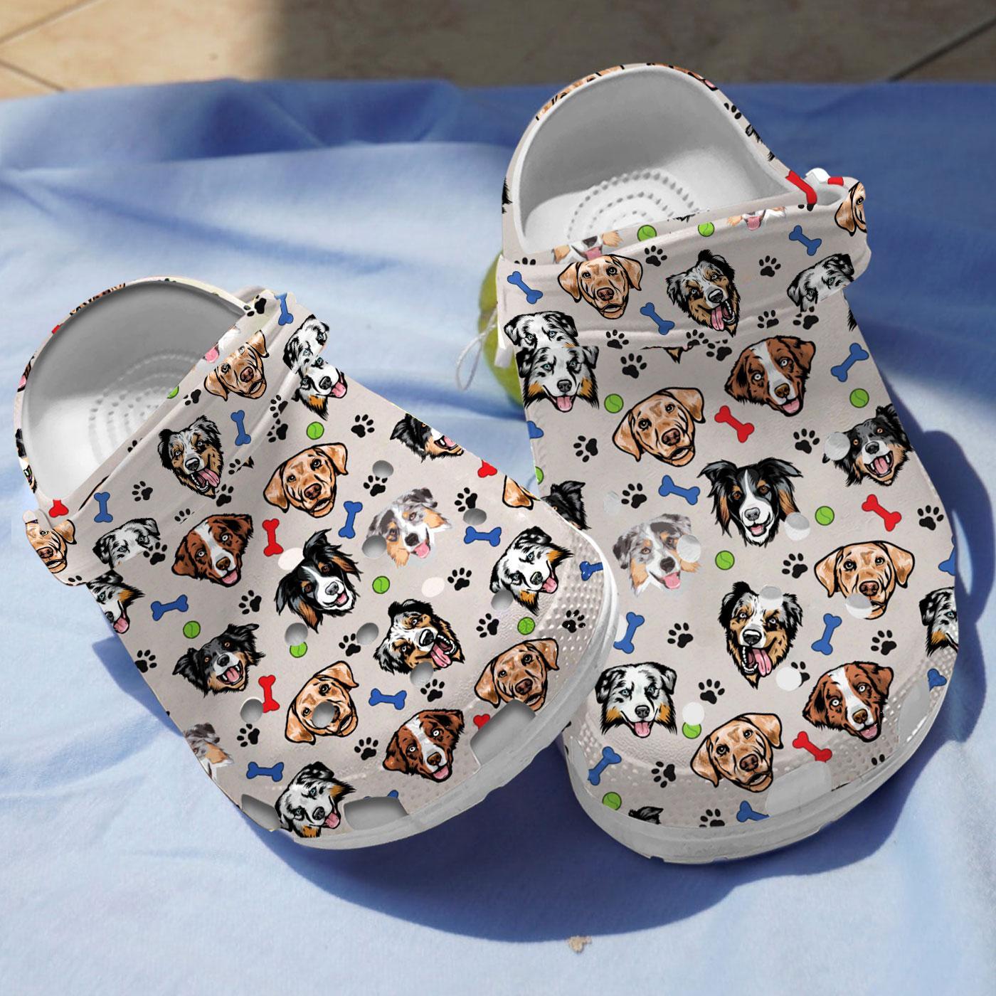 Australian Shepherds Dog Crocs Crocband Clogs Shoes Comfortable For Men Women and Kids