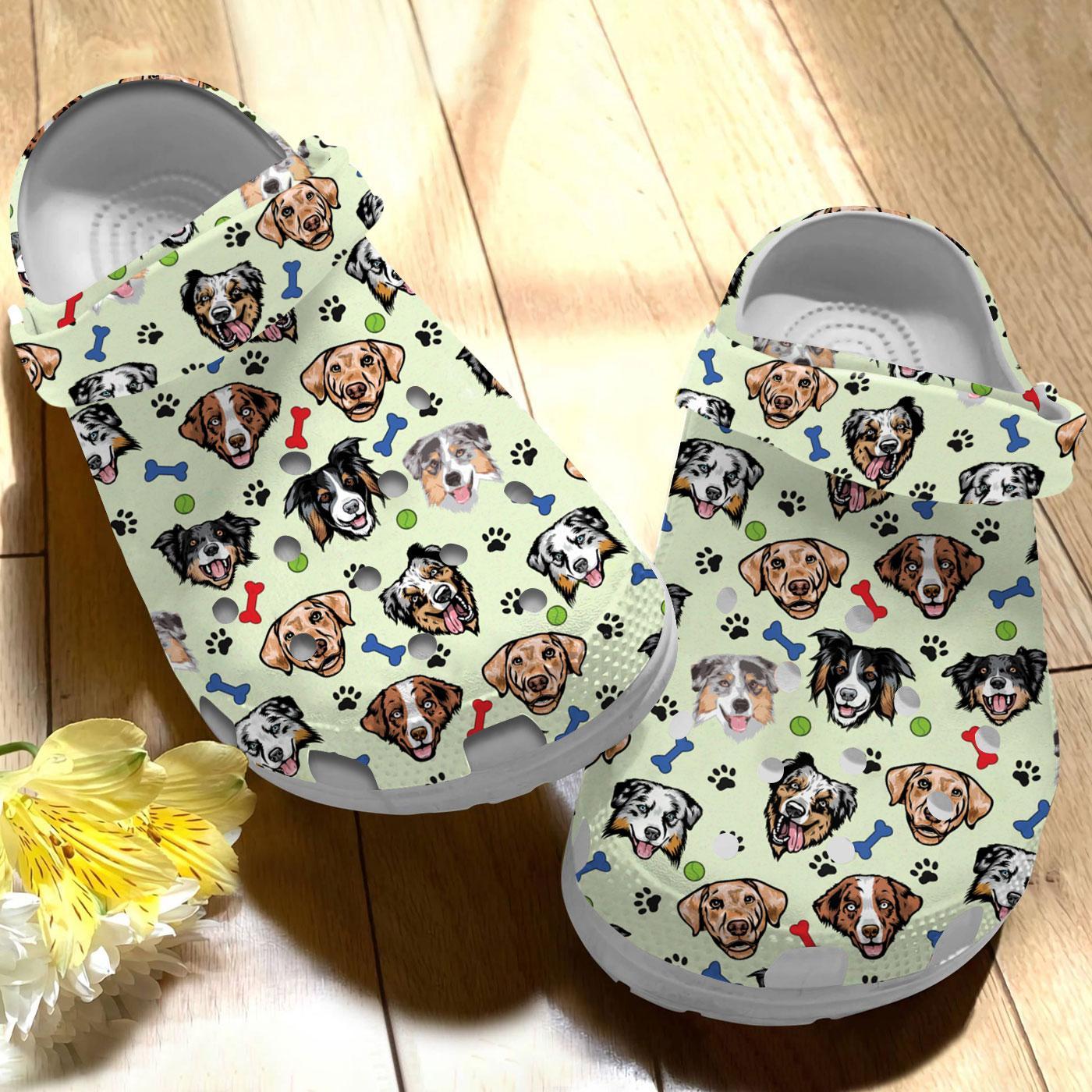 Australian Shepherds Dog Crocs Crocband Clogs Shoes Comfortable For Men Women and Kids