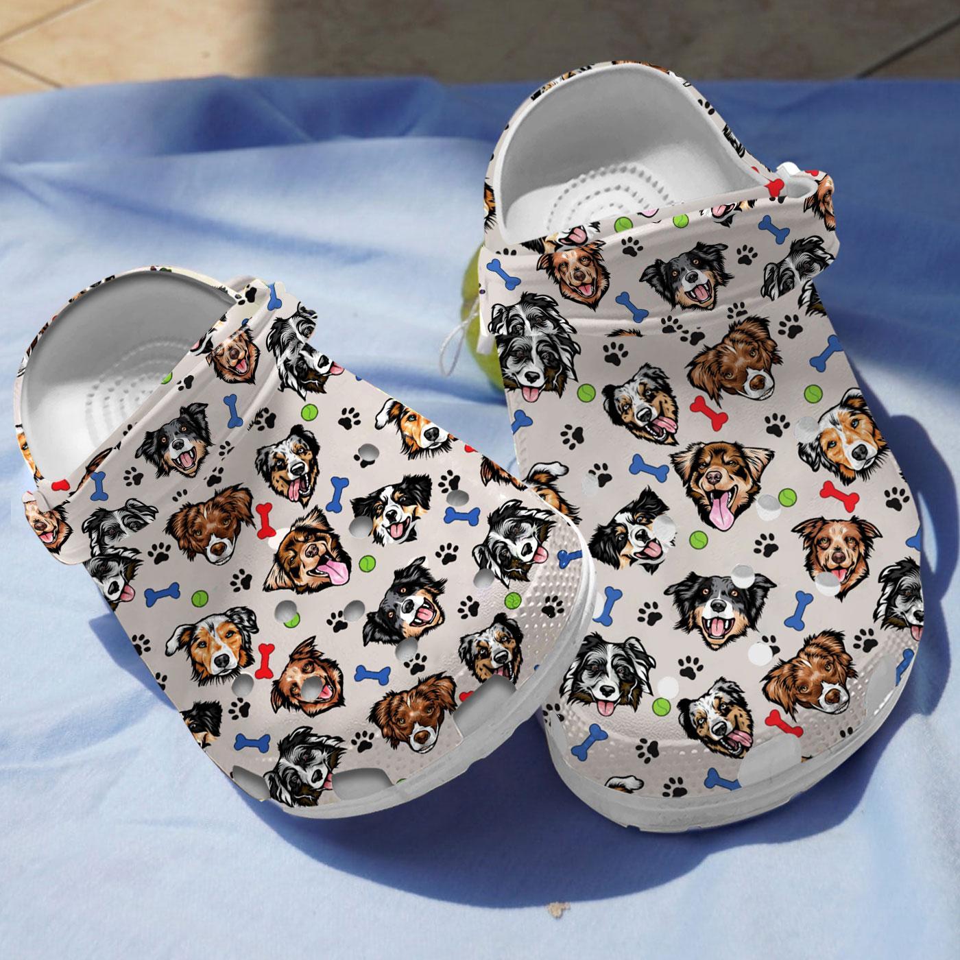 Australian Shepherds Dog Crocs Crocband Clogs Shoes Comfortable For Men Women and Kids