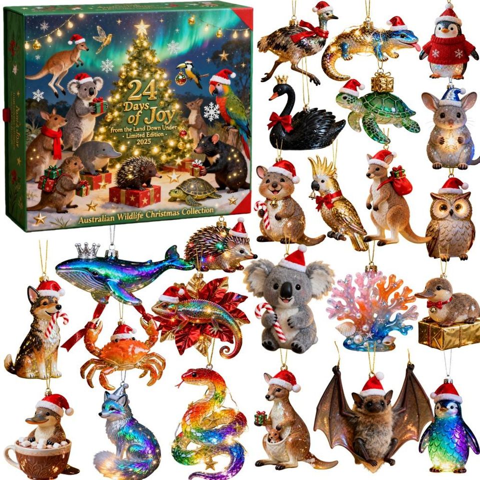 Australian Wildlife Christmas Advent Calendar, Australian Wild Animals Gift, 24 Days Countdown Gift