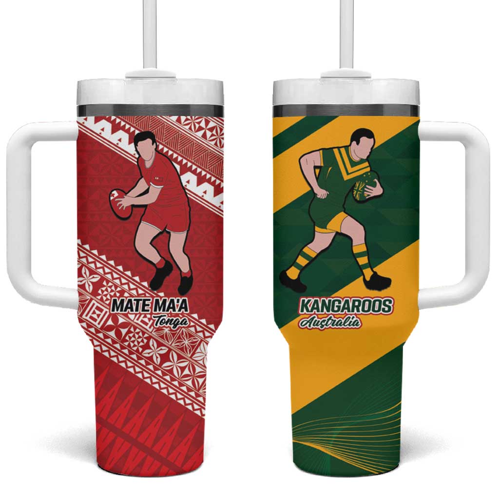 AustraliaTonga Rugby Pacific The Kangaroos and Mate Maâ€™a Tonga Custom Stanley Cup 40 oz 30 oz Tumbler With HandleTVC2301354