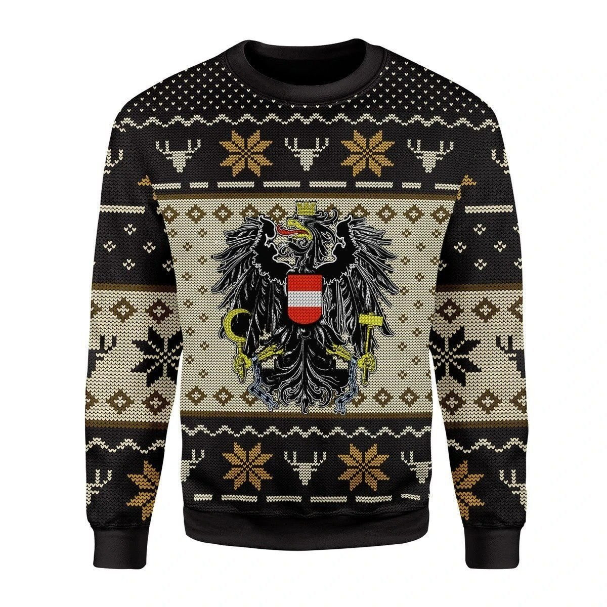 Austria Coat Of Arms Ugly Christmas Sweater Adult 3D Funny Matching for family - Image 2