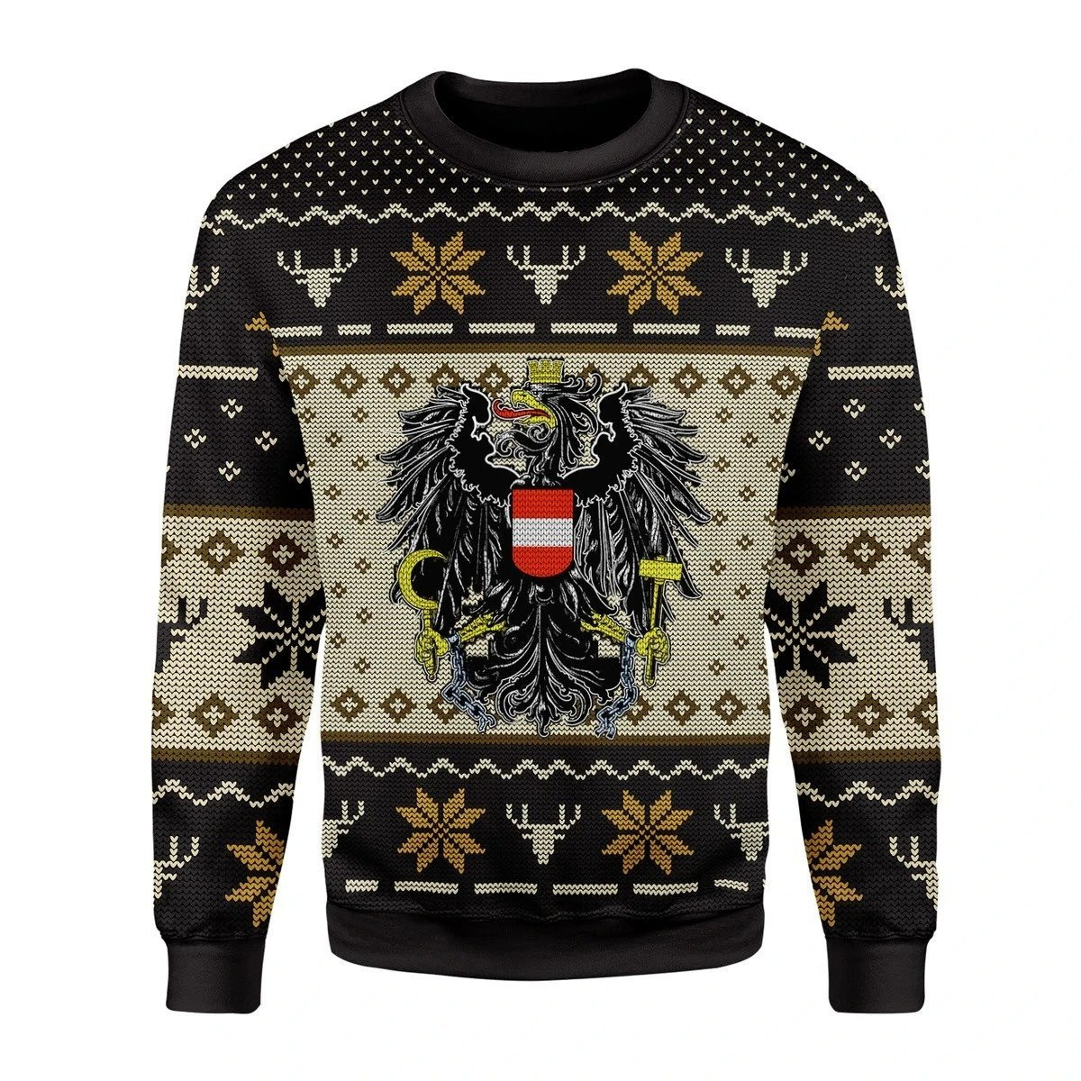 Austria Coat of Arms Ugly Christmas Sweater Adult 3D Funny Matching for family