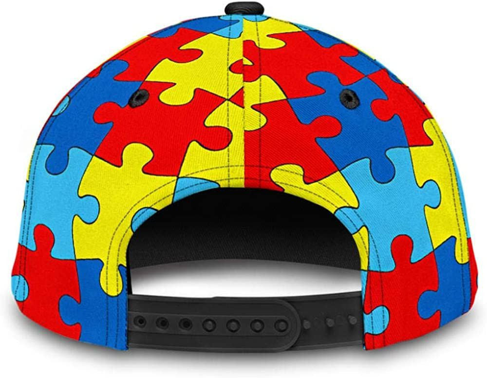 Auti Yellow Red Blud Colorful 3D Printed Unisex Hat Classic Cap, Baseball Cap Trucker Hats Custom Hats Gifts For Men & Women