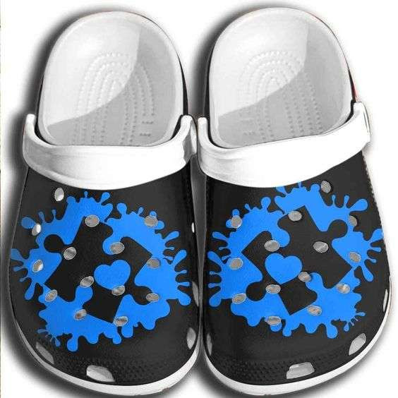 Autism Awareness Day Puzzle Pieces Crocband Clog Shoes