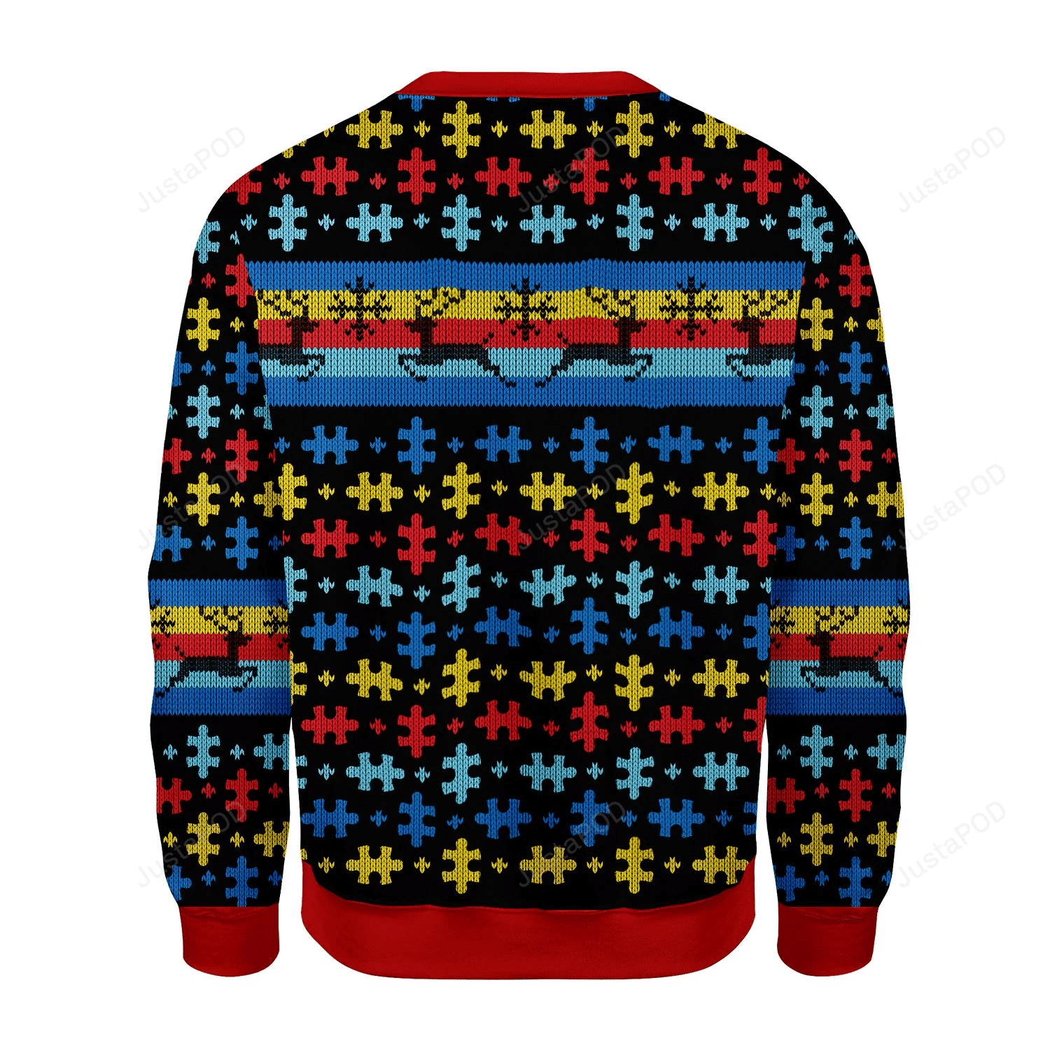 Autsim Ugly Christmas Sweater Adult 3D Funny Matching for family
