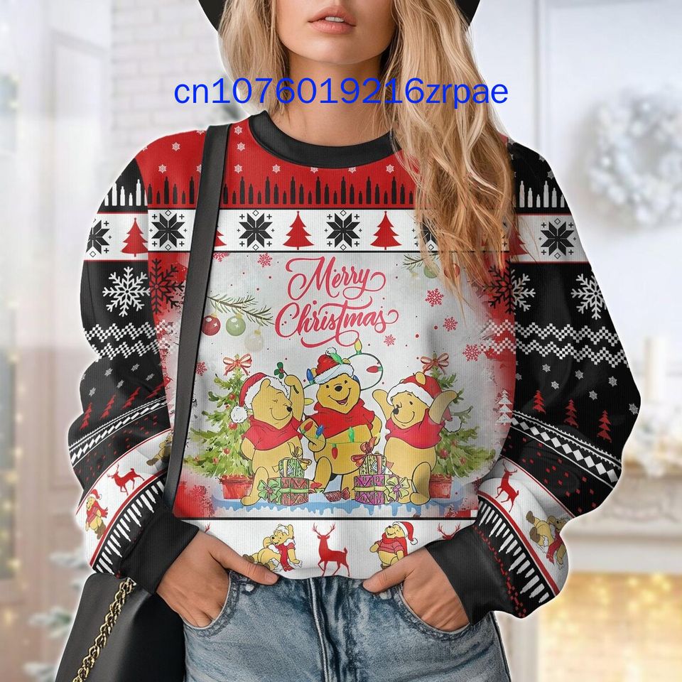 Autumn and Winter New  Winnie The Bear Christmas Sweater