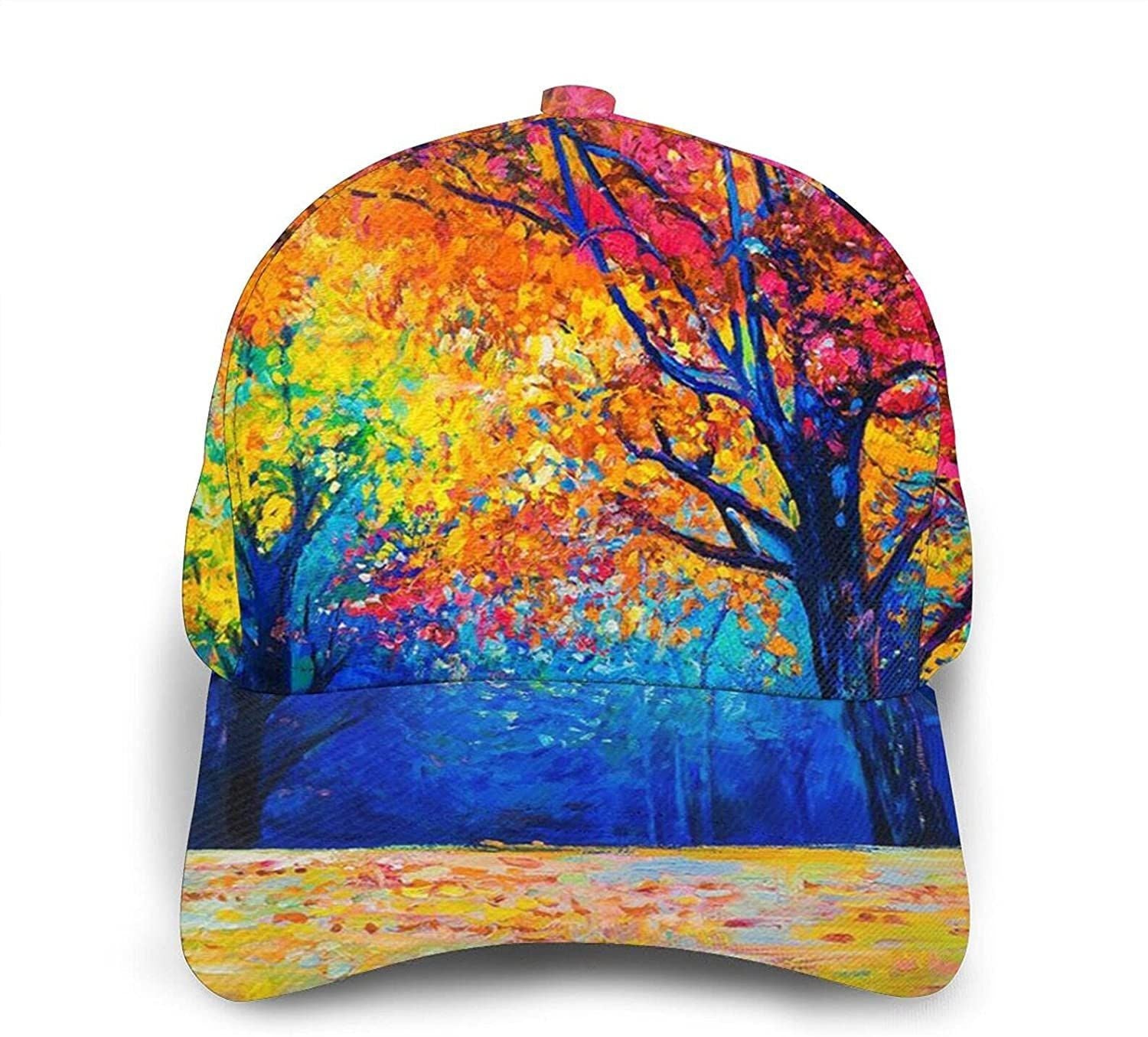 Autumn Fall Tree Print Casual Baseball 3D Cap Adjustable Twill Sports Dad Hats For Unisex Trucker Hats Custom Hats Gifts For Men & Women