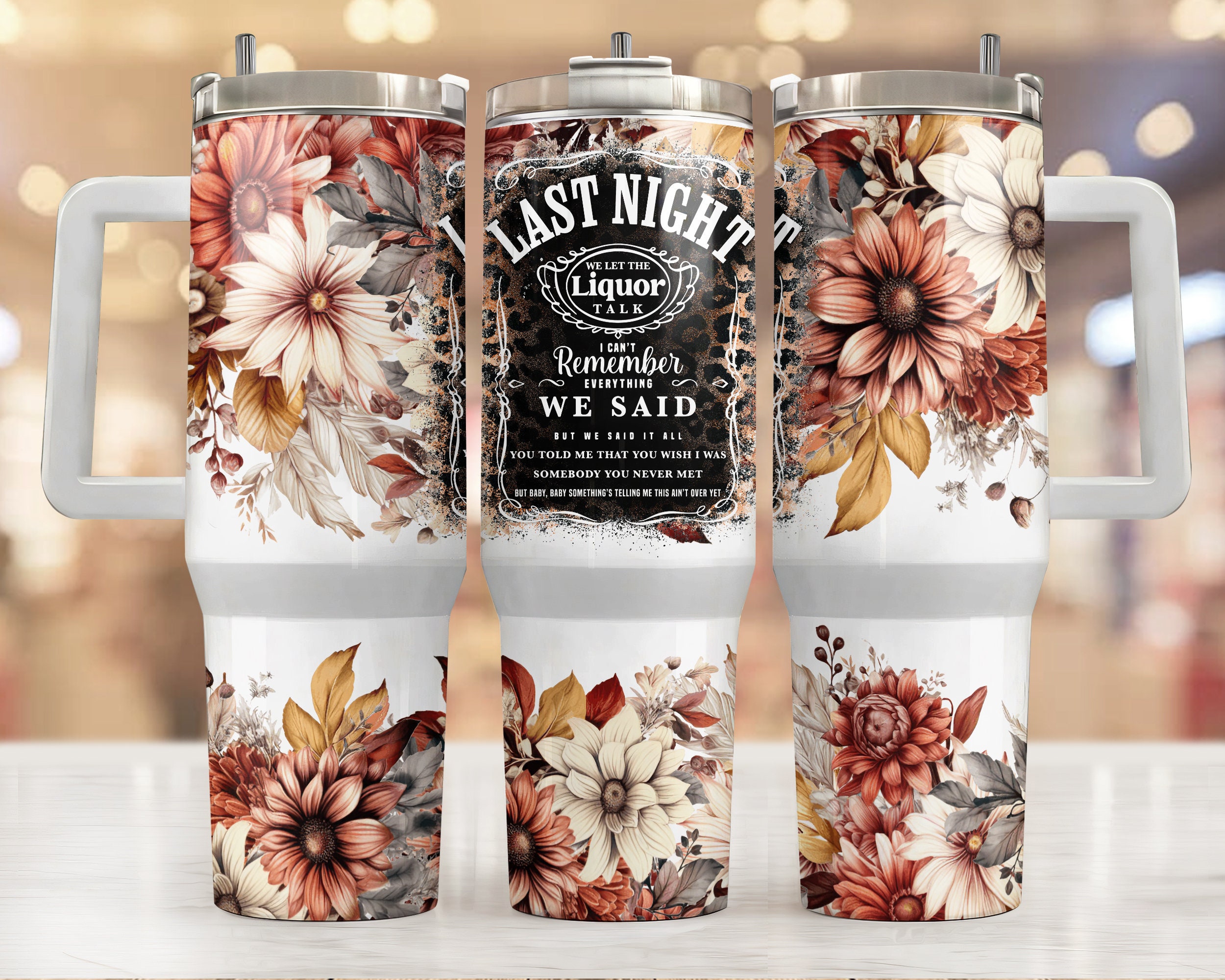 Autumn Floral Custom Stanley Cup 40 oz 30 oz Tumbler With HandleTVC2301955