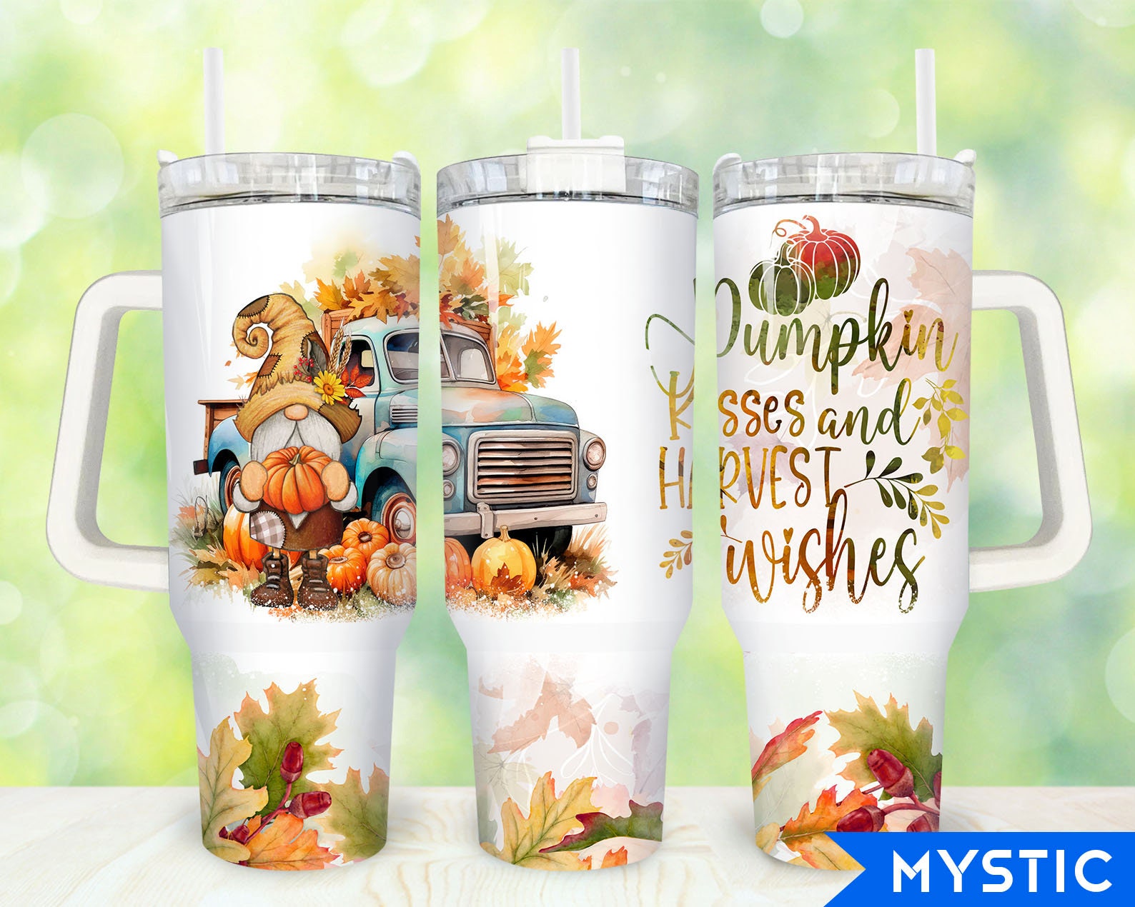 Autumn Gnome And Pumpkins Custom Stanley Cup 40 oz 30 oz Tumbler With HandleTVC2301917