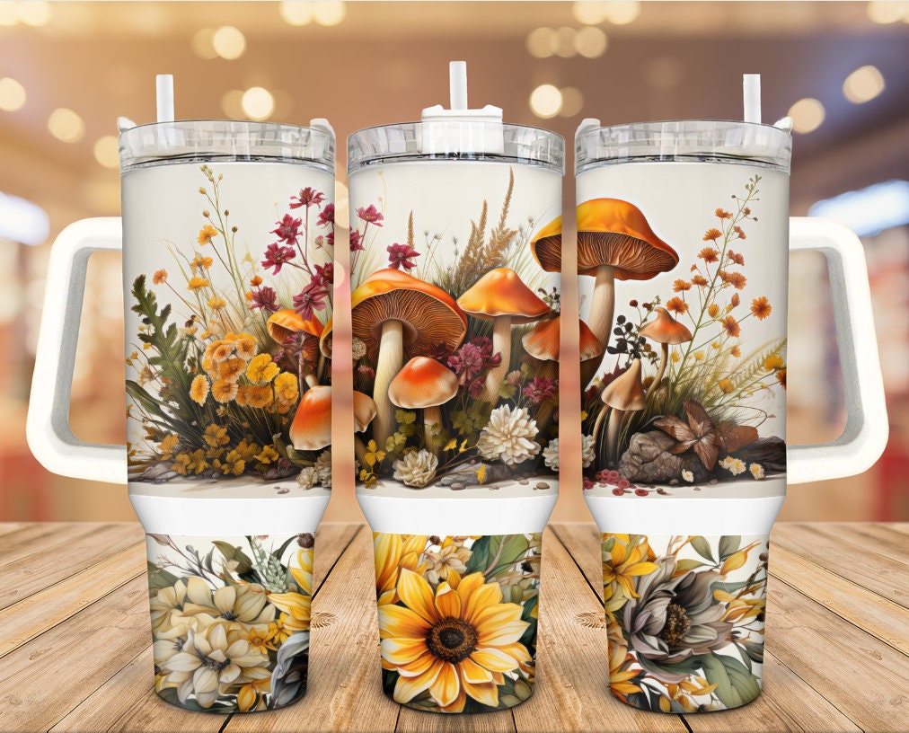 Autumn Mushrooms Harvest Custom Stanley Cup 40 oz 30 oz Tumbler With HandleTVC2301935