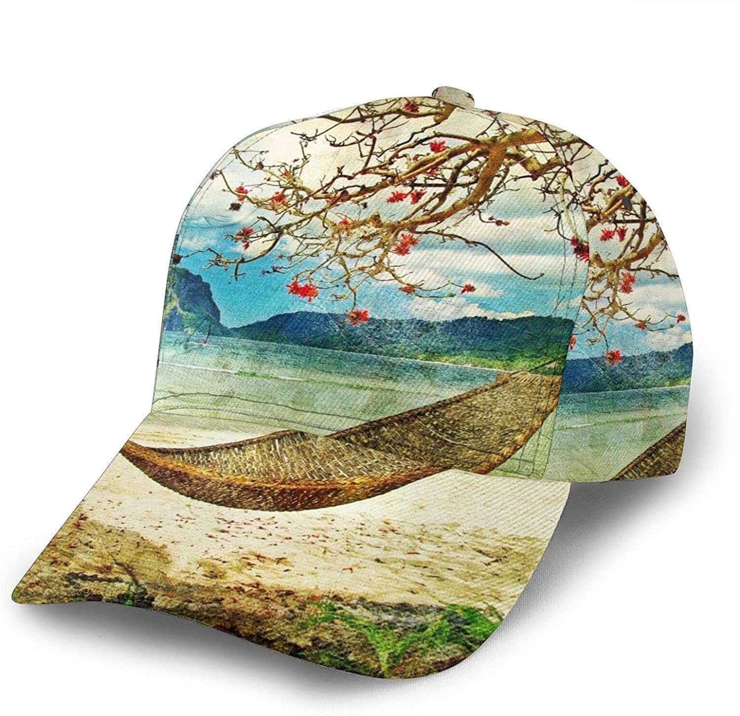 Autumn Swing And Tree Print Classic Baseball 3D Cap Adjustable Twill Sports Dad Hats For Unisex Trucker Hats Custom Hats Gifts For Men & Women
