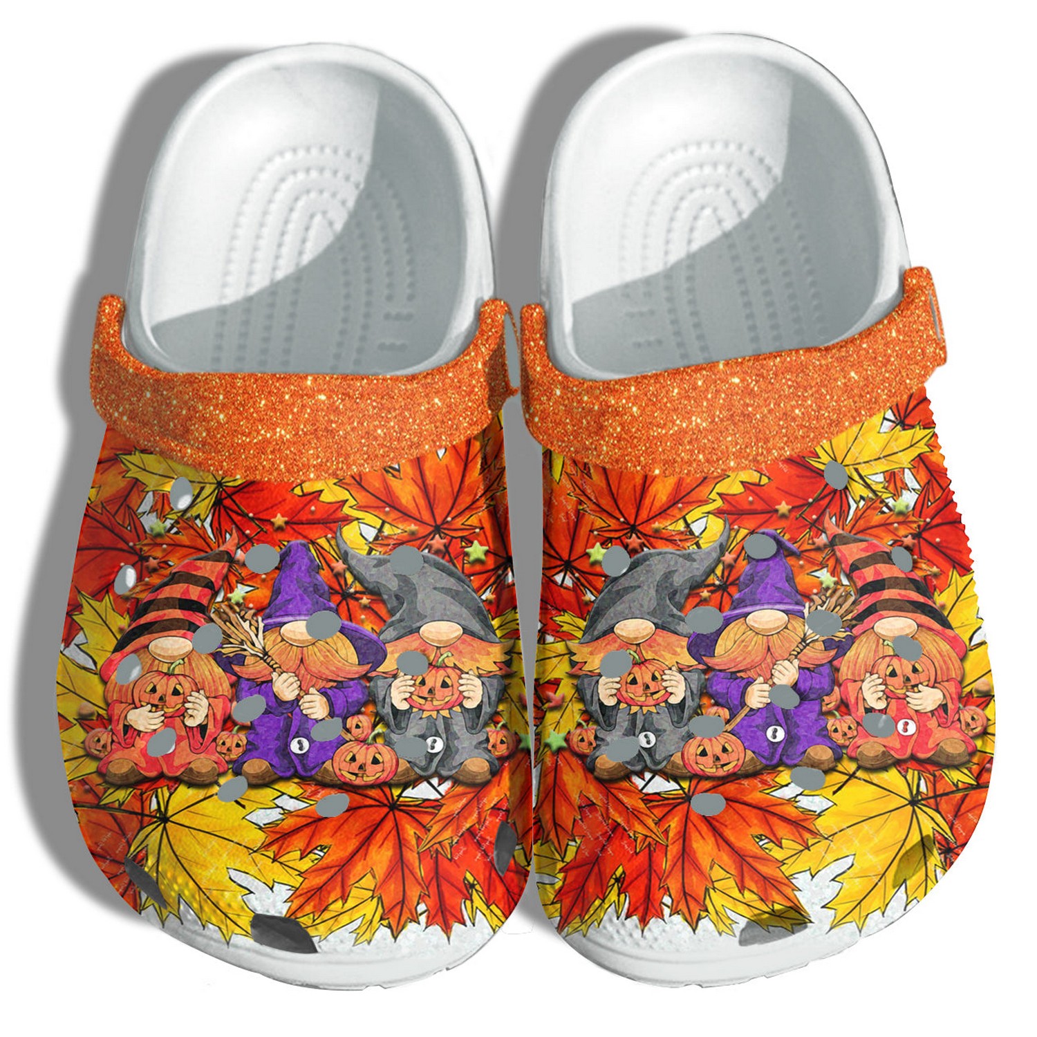 Autumn Witch Gnomies Crocs Crocband Clogs Shoes Comfortable For Men Women and Kids