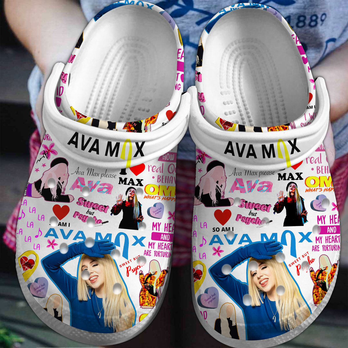 Ava Max Music Crocs Crocband Clogs Shoes Comfortable For Men Women and Kids
