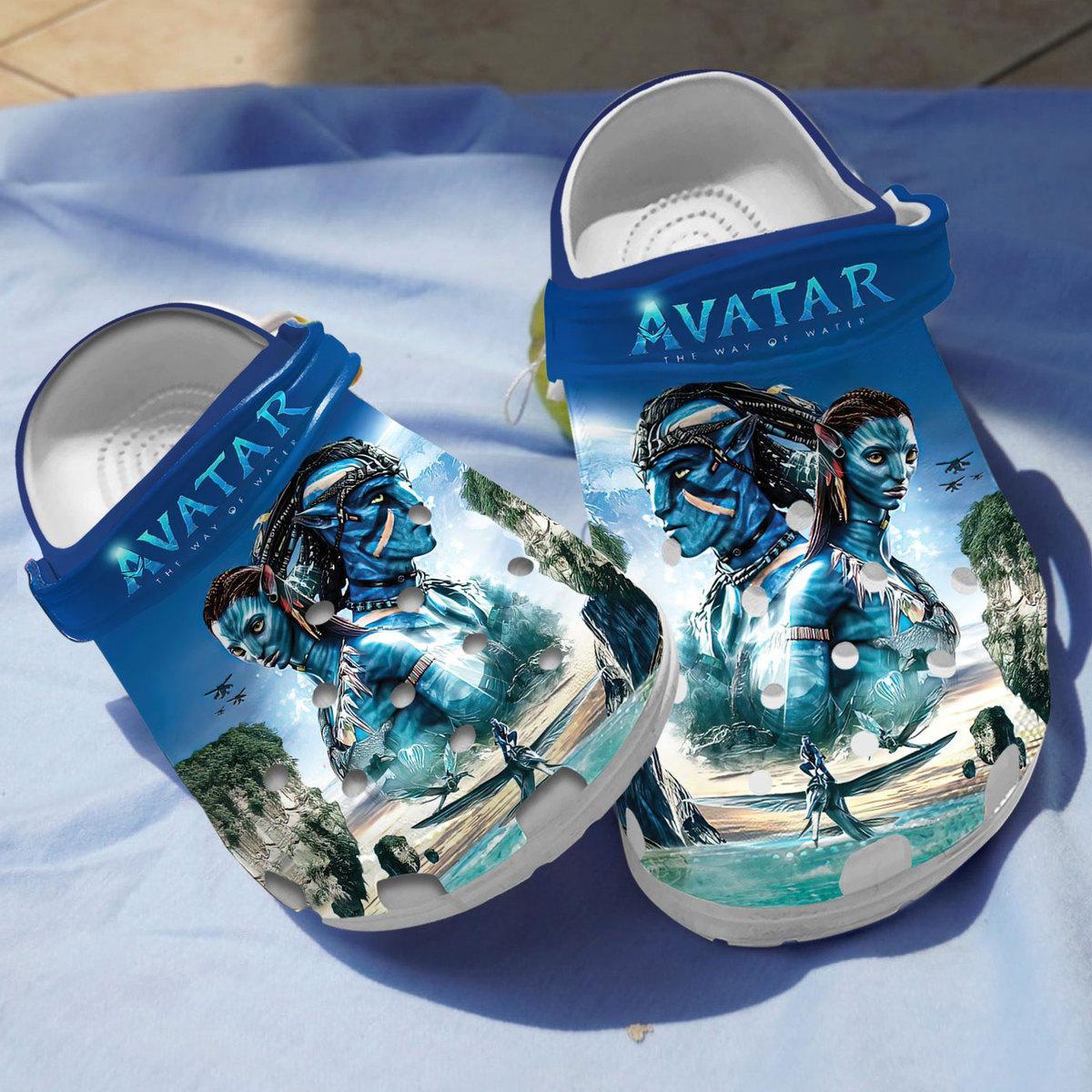 Avatar The Way Of Water Movie Crocs Crocband Clogs Shoes Comfortable For Men Women and Kids