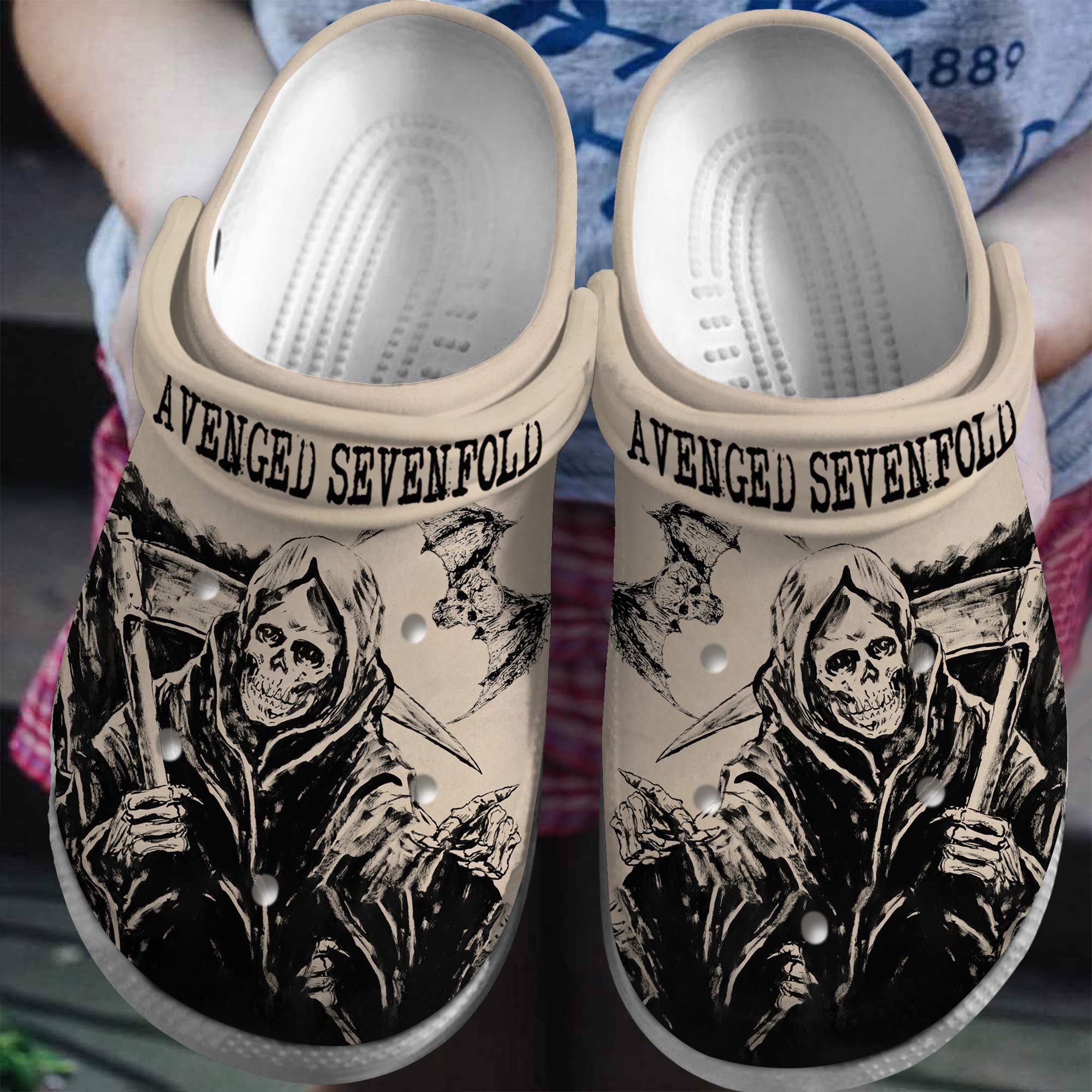 Avenged Sevenfold Music Band Crocs Crocband Clogs Shoes Comfortable For Men Women and Kids