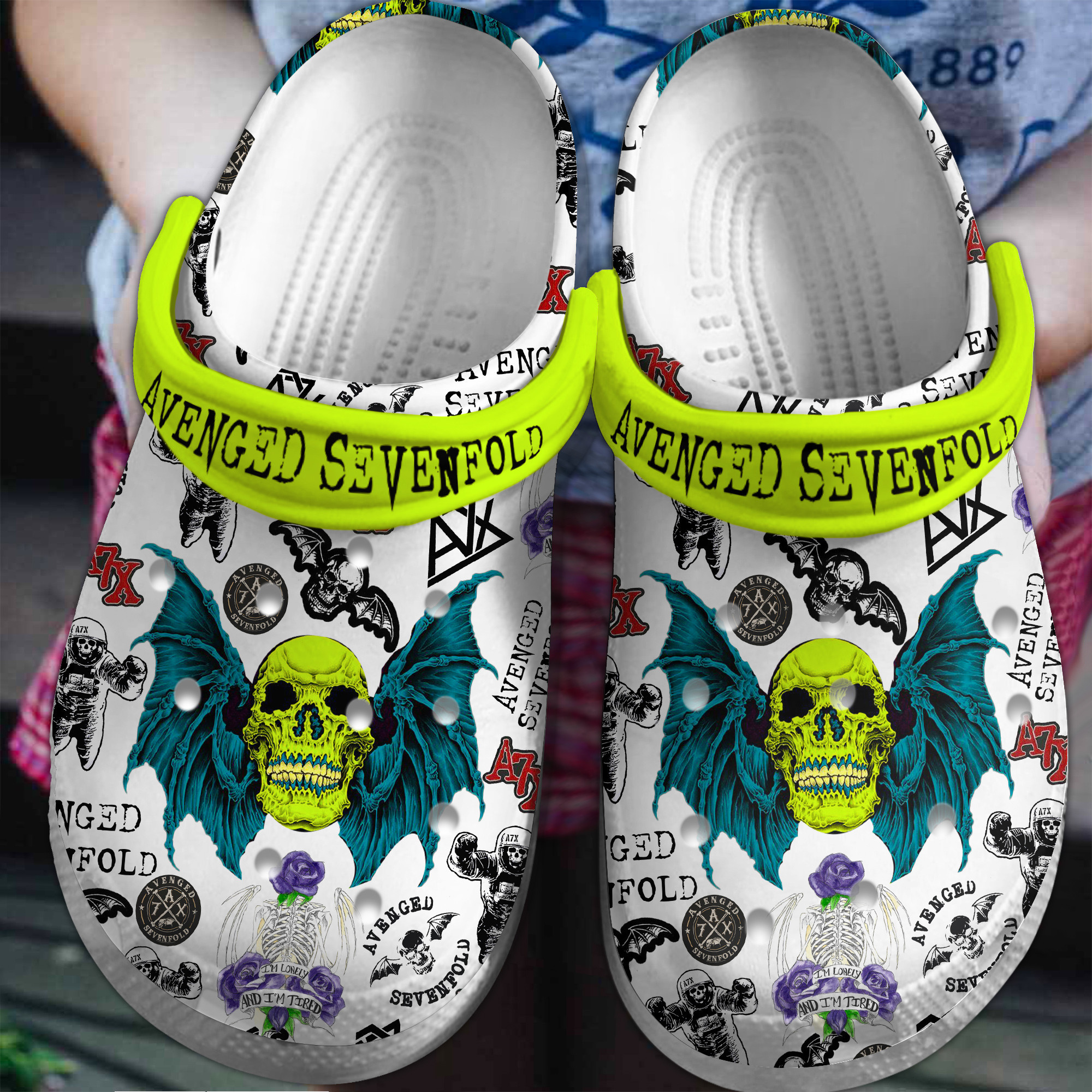 Avenged Sevenfold Music Crocs Crocband Clogs Shoes Comfortable For Men Women and Kids