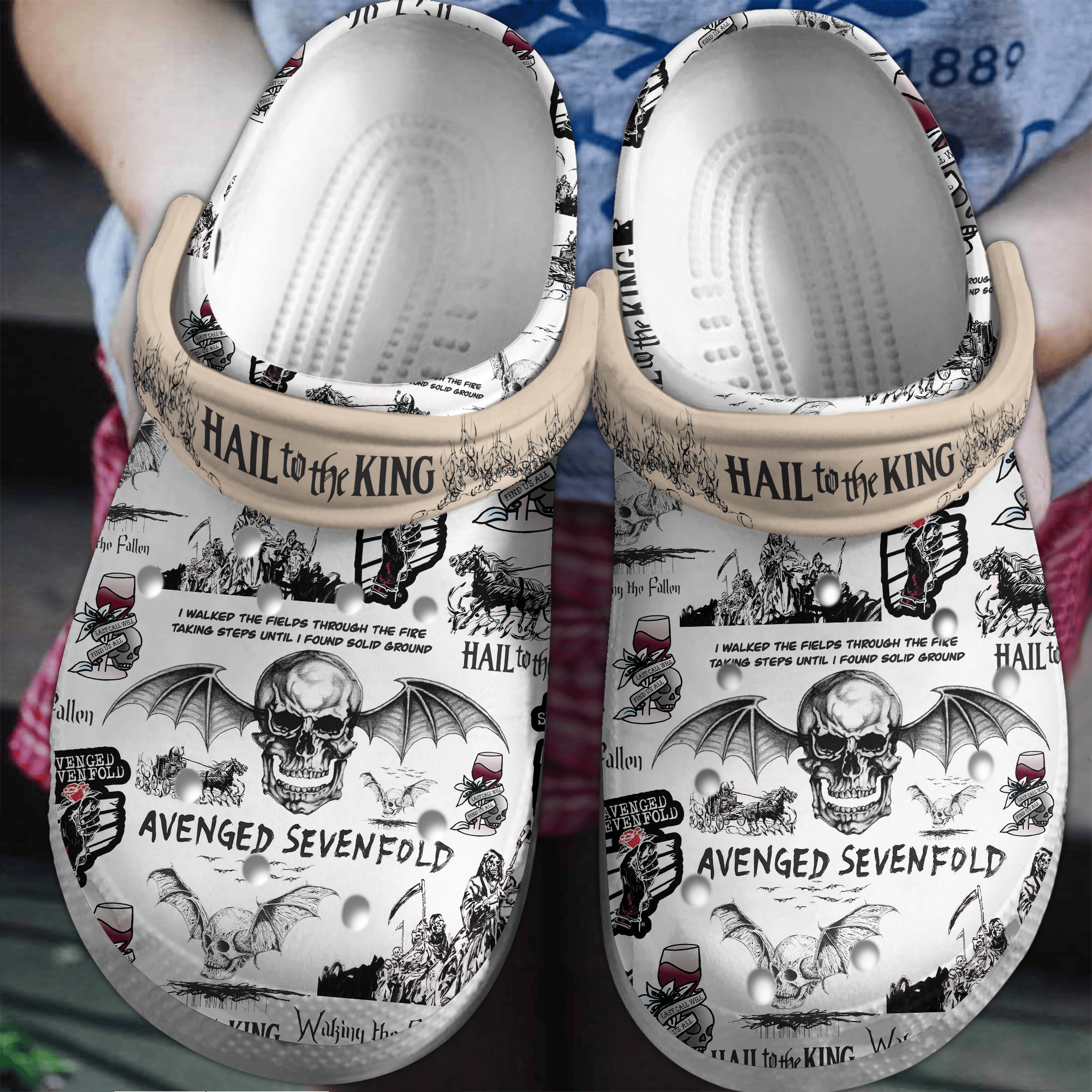 Avenged Sevenfold Music Crocs Crocband Clogs Shoes Comfortable For Men Women and Kids