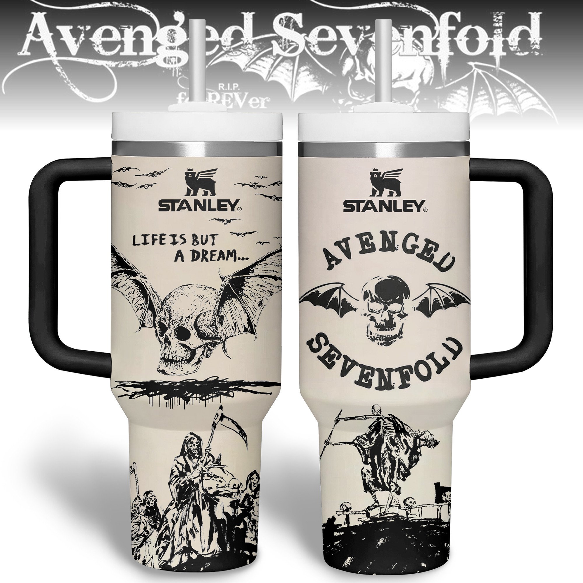 Avenged Sevenfold Music Custom Stanley Cup 40 oz 30 oz Tumbler With HandleTVC2301281